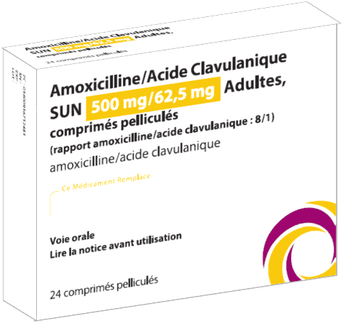 AMOXICILLINE / ACIDE CLAVULANIQUE SUN 